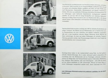 Preview: Volkswagen Käfer Modellprogramm 1958 "Alle Tage ist kein Sonntag" Automobilprospekt (1772)